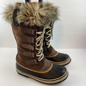 Sorel Joan of Arctic Snow Boots 7 Brown Leather